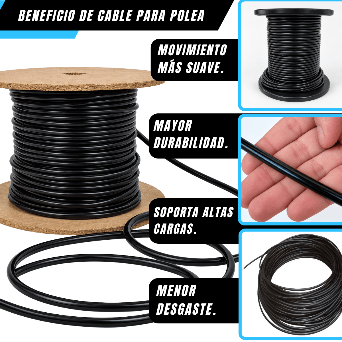 CABLE PARA POLEA DE 90