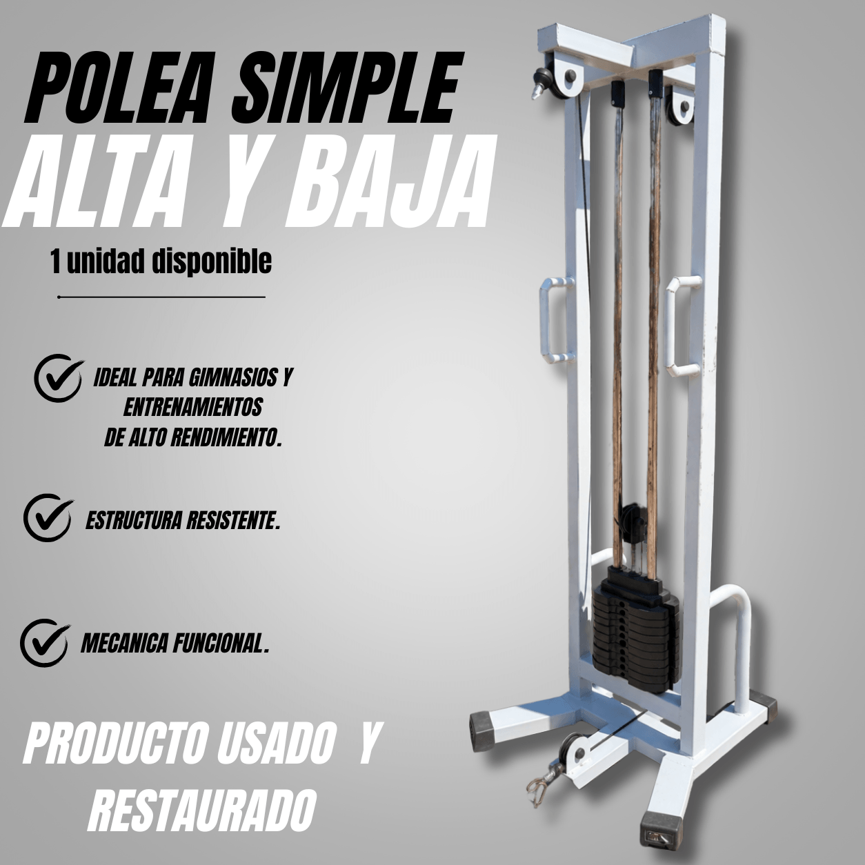 POLEA SIMPLE ALTA Y BAJA