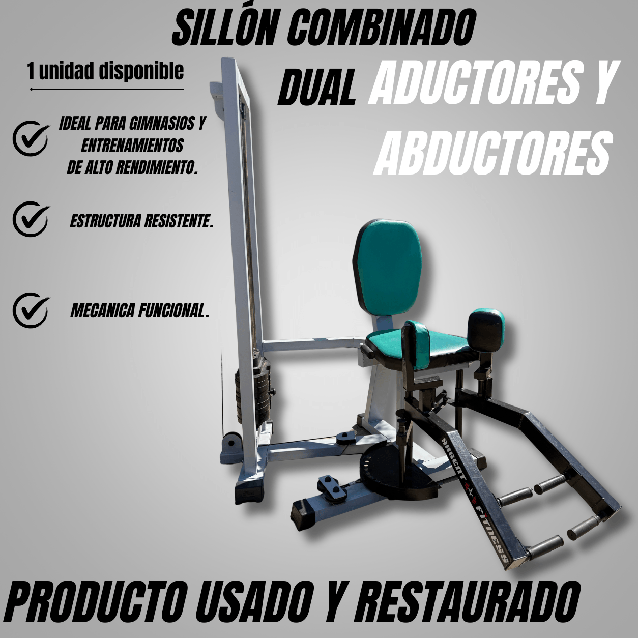 SILLÓN DUAL ABDUCTORES Y ADUCTORES 